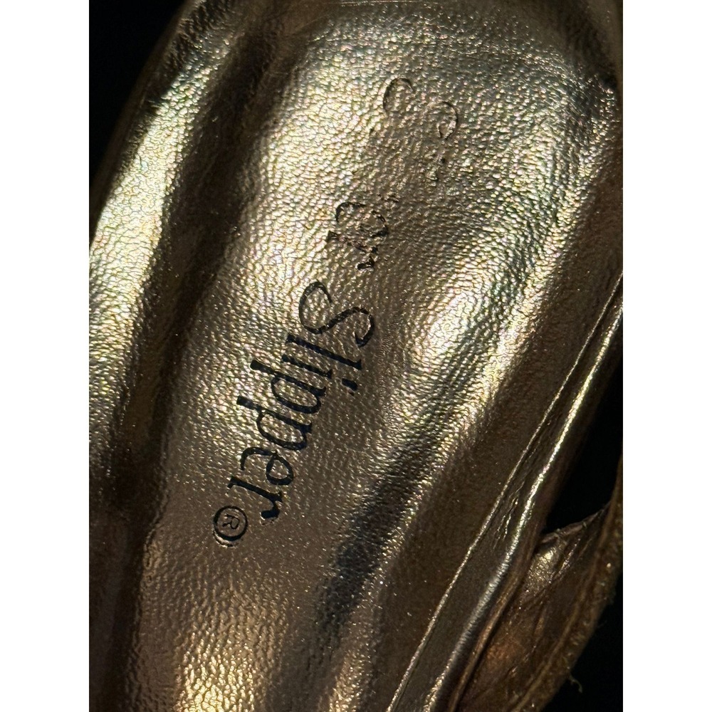 Gold Glitter Strappy Heels Women's Size 9 Evening Party Sandals - Picture 4 of 6